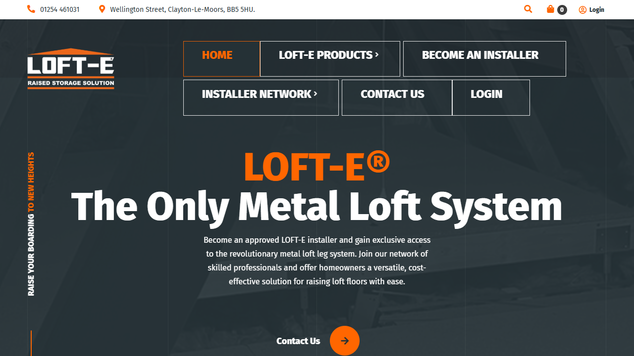 Loft-E website screenshot