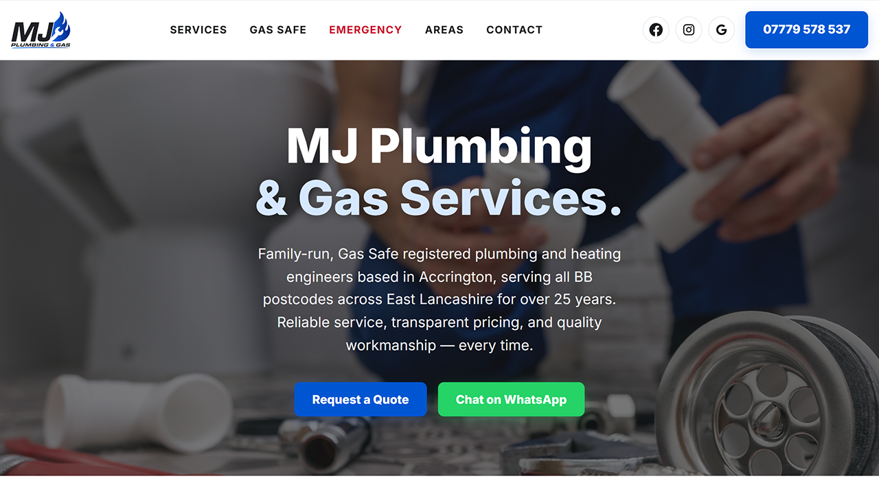 Mjgas website screenshot