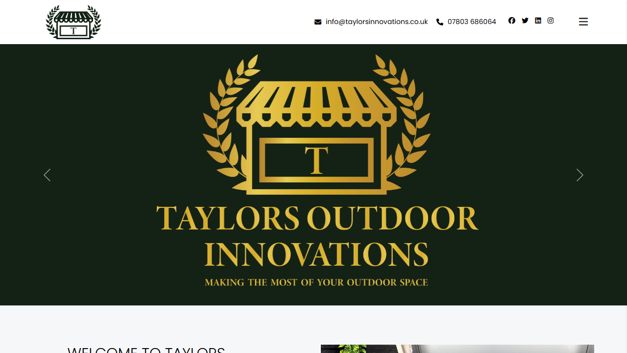Taylor's Innovations website screenshot